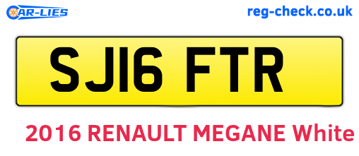 SJ16FTR are the vehicle registration plates.
