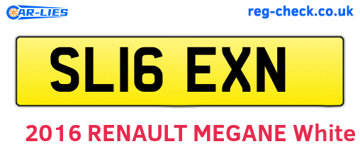 SL16EXN are the vehicle registration plates.