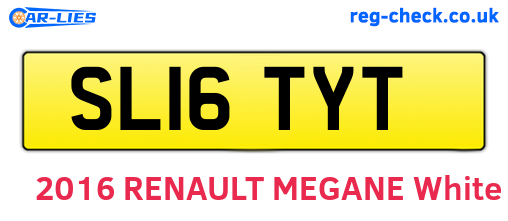 SL16TYT are the vehicle registration plates.