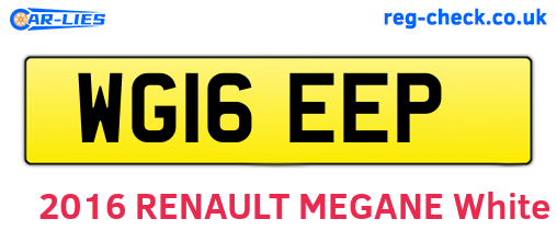 WG16EEP are the vehicle registration plates.