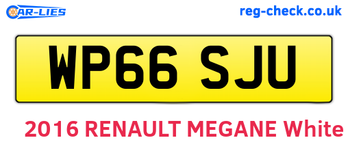 WP66SJU are the vehicle registration plates.