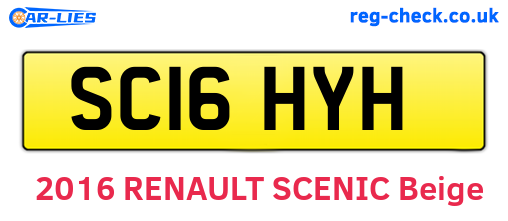 SC16HYH are the vehicle registration plates.