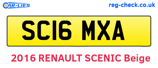 SC16MXA are the vehicle registration plates.