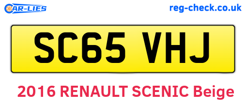 SC65VHJ are the vehicle registration plates.