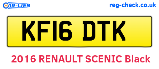KF16DTK are the vehicle registration plates.