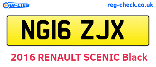 NG16ZJX are the vehicle registration plates.