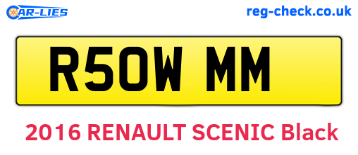 R50WMM are the vehicle registration plates.