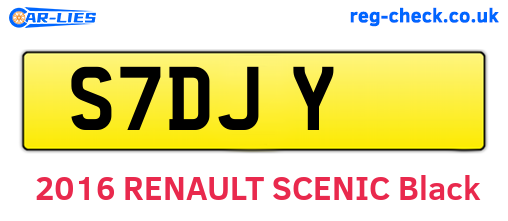 S7DJY are the vehicle registration plates.