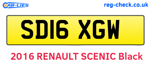 SD16XGW are the vehicle registration plates.