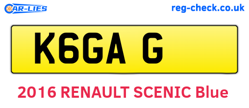 K6GAG are the vehicle registration plates.