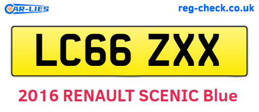 LC66ZXX are the vehicle registration plates.