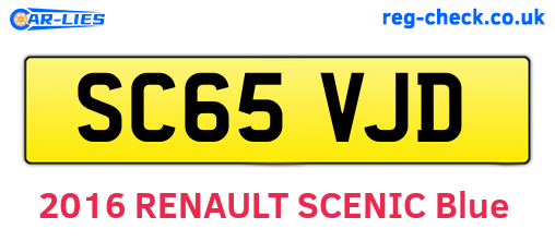 SC65VJD are the vehicle registration plates.