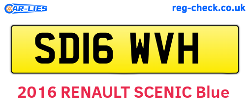 SD16WVH are the vehicle registration plates.