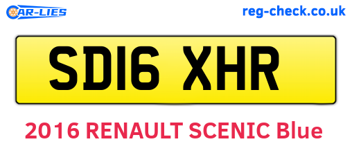 SD16XHR are the vehicle registration plates.