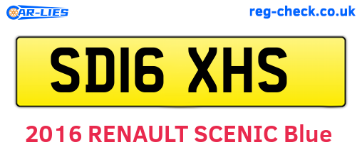 SD16XHS are the vehicle registration plates.
