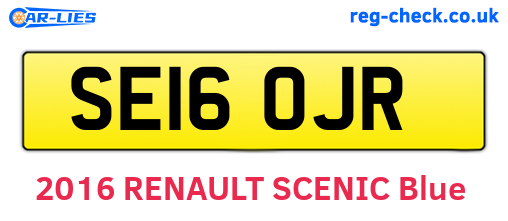 SE16OJR are the vehicle registration plates.
