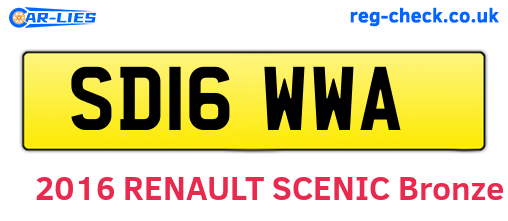 SD16WWA are the vehicle registration plates.