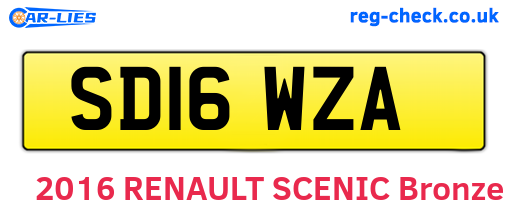 SD16WZA are the vehicle registration plates.