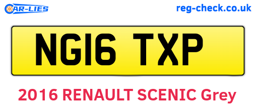 NG16TXP are the vehicle registration plates.