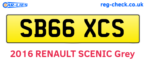 SB66XCS are the vehicle registration plates.