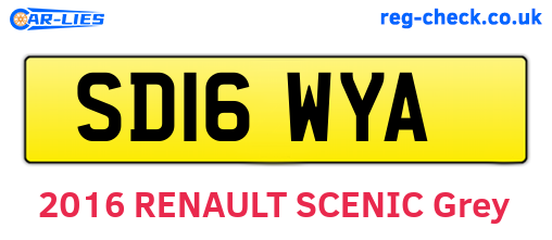 SD16WYA are the vehicle registration plates.