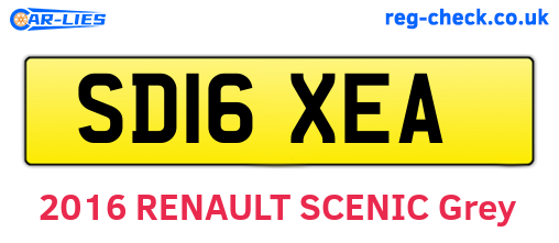 SD16XEA are the vehicle registration plates.