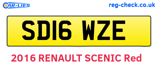 SD16WZE are the vehicle registration plates.