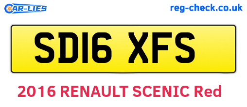 SD16XFS are the vehicle registration plates.