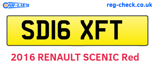 SD16XFT are the vehicle registration plates.