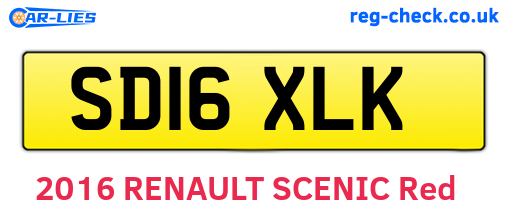 SD16XLK are the vehicle registration plates.