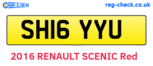 SH16YYU are the vehicle registration plates.