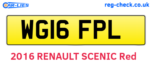 WG16FPL are the vehicle registration plates.