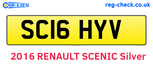 SC16HYV are the vehicle registration plates.