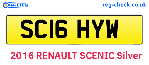 SC16HYW are the vehicle registration plates.