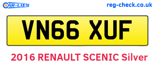 VN66XUF are the vehicle registration plates.