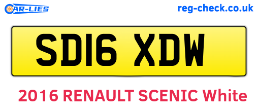 SD16XDW are the vehicle registration plates.