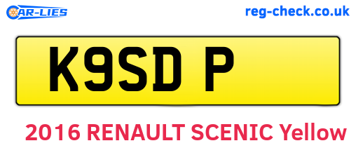K9SDP are the vehicle registration plates.