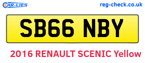 SB66NBY are the vehicle registration plates.