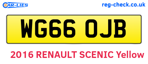 WG66OJB are the vehicle registration plates.
