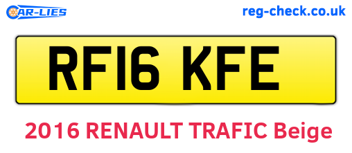 RF16KFE are the vehicle registration plates.