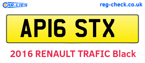 AP16STX are the vehicle registration plates.