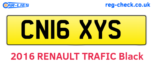 CN16XYS are the vehicle registration plates.