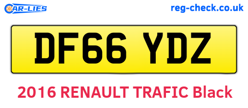 DF66YDZ are the vehicle registration plates.