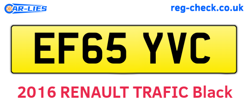 EF65YVC are the vehicle registration plates.
