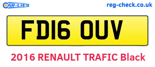 FD16OUV are the vehicle registration plates.
