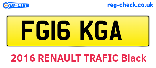 FG16KGA are the vehicle registration plates.