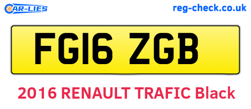 FG16ZGB are the vehicle registration plates.