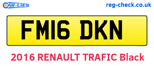 FM16DKN are the vehicle registration plates.