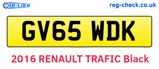 GV65WDK are the vehicle registration plates.