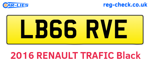 LB66RVE are the vehicle registration plates.